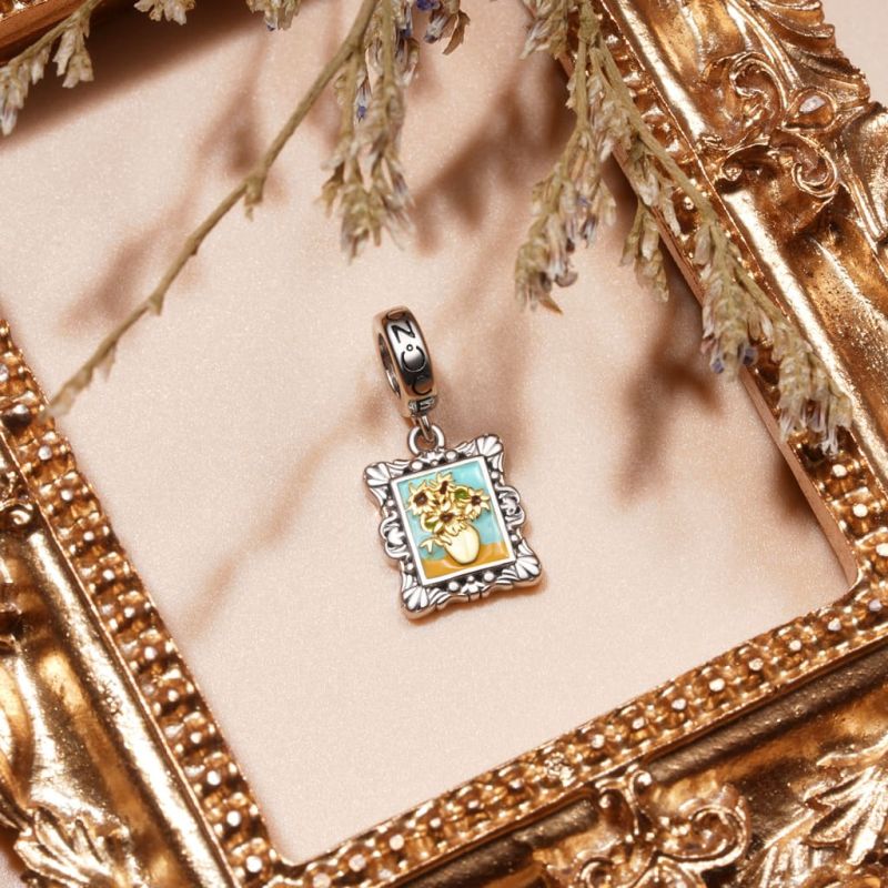 Van Gogh Sunflowers Frame Pendant