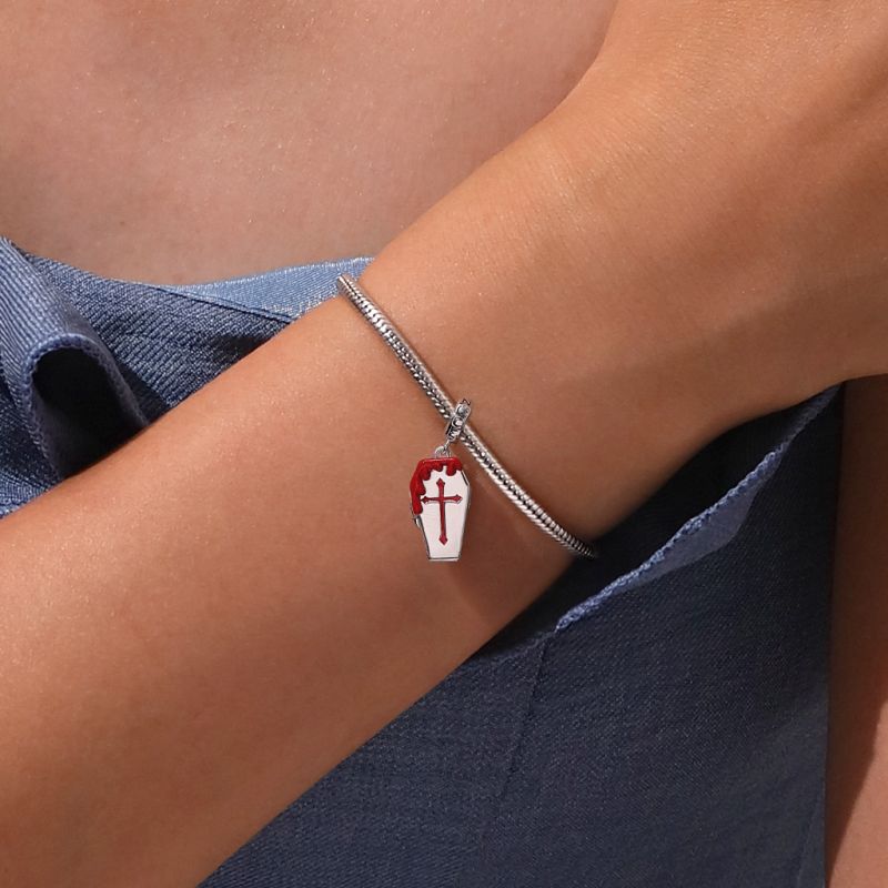 Bleeding Coffin Halloween Pendant
