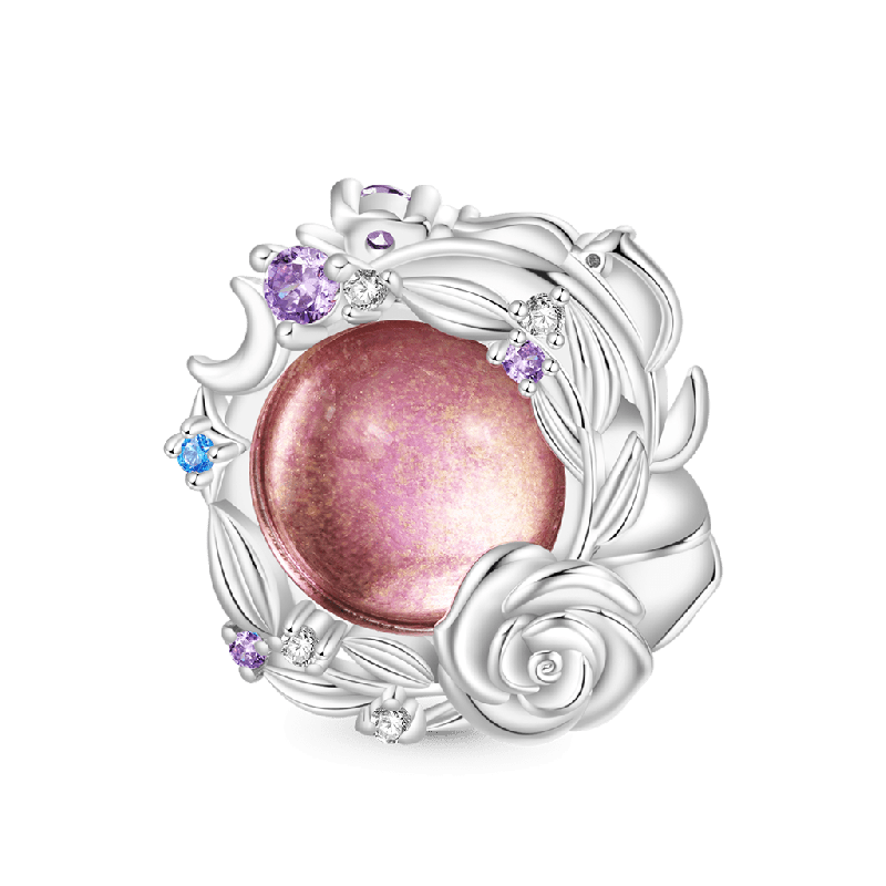 Rose Star Moon Charm