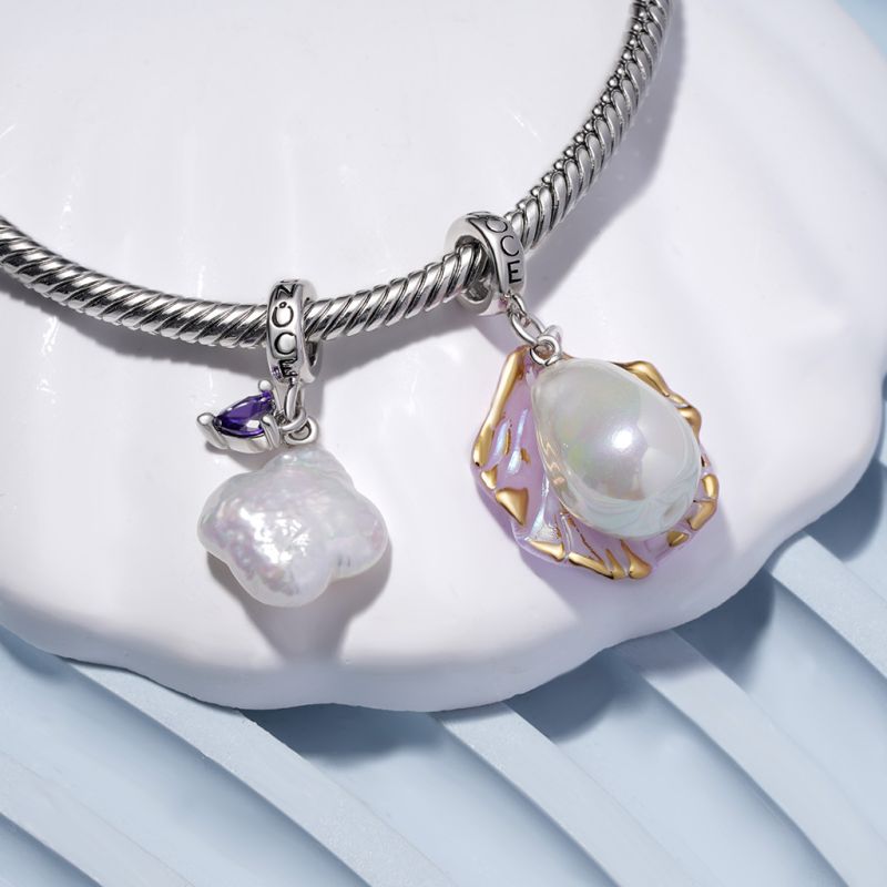 Ocean Shell Baroque Pearl Pendant