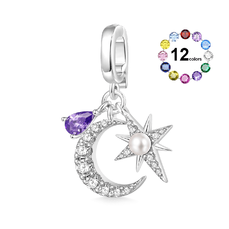 Moon Star Clasp Clusters Charm