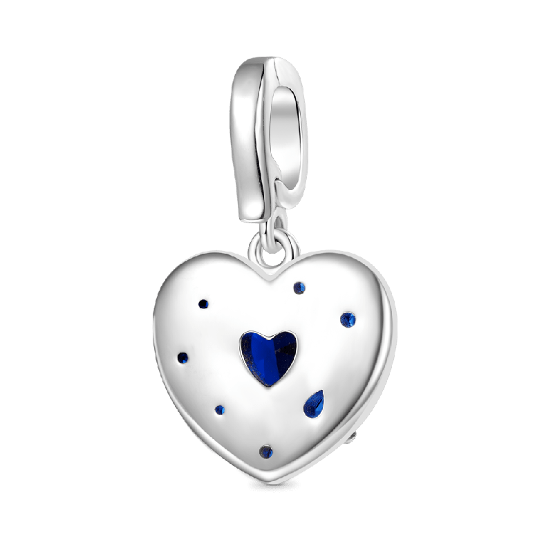 Heart Moon Clasp Clusters Charm
