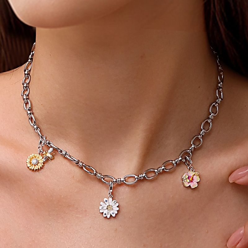 Sunflower Bee Clasp Clusters Charm