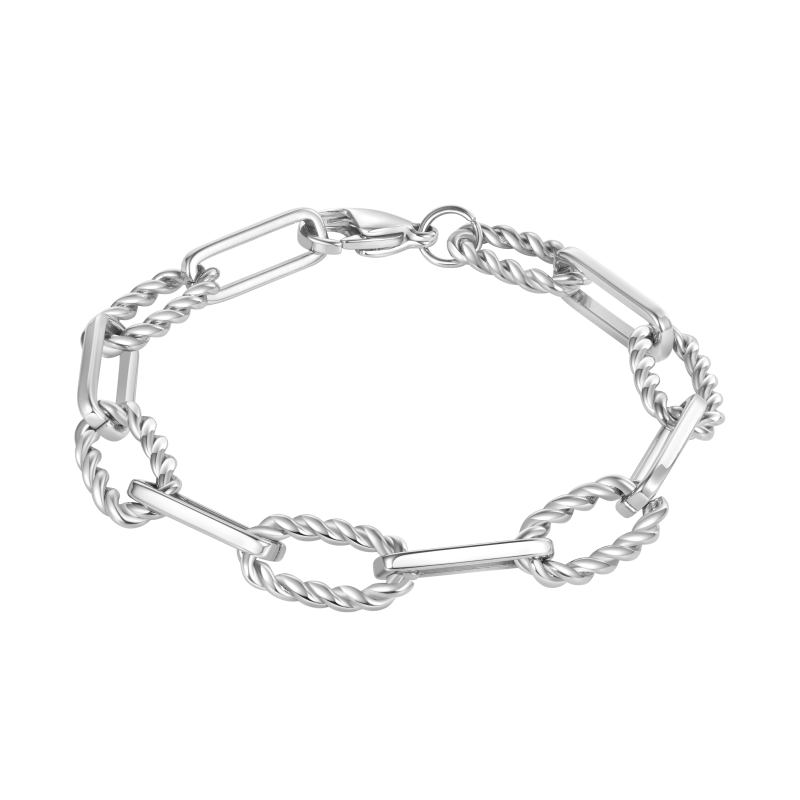 Twist-and-loop Link Chain Bracelet