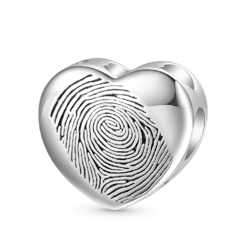 Personalized Fingerprint Heart Pendant