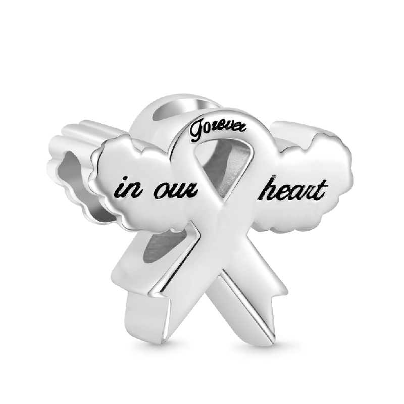 Ribbon Angel Memorial Charm