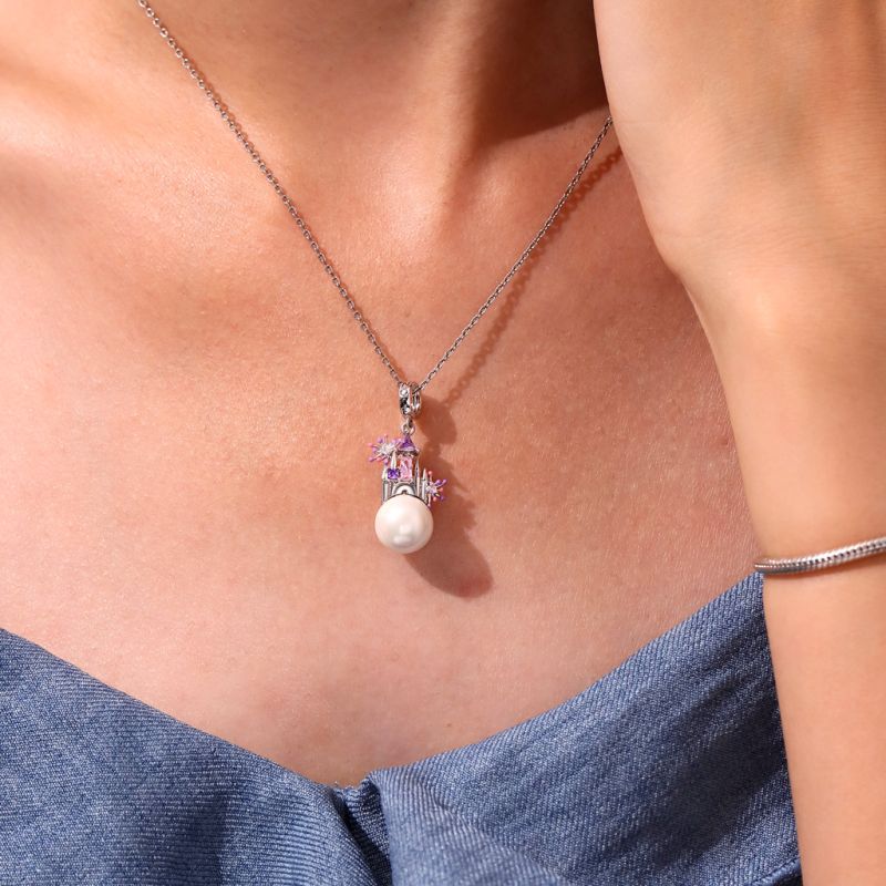 White Pearl Castle Pendant