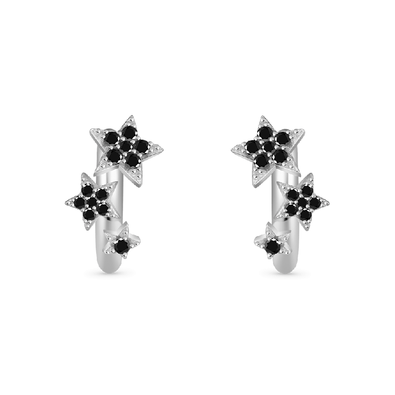 Pentagram Design Shiny Earrings