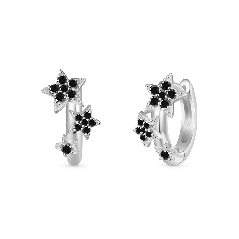 Pentagram Design Shiny Earrings