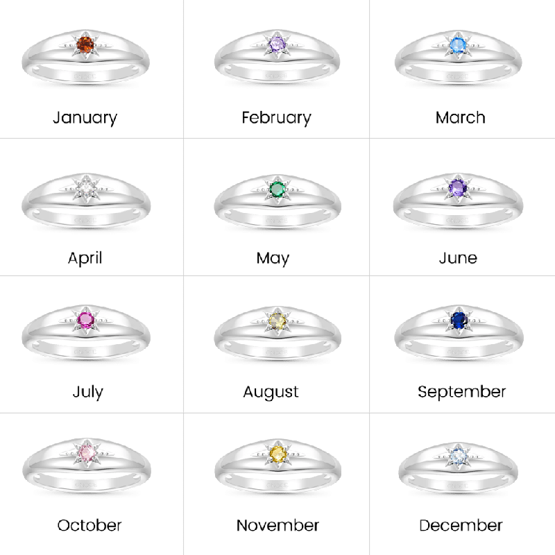 Northern Star Birthstone Ring