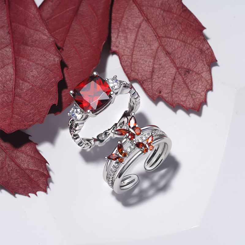 Birthstone Butterfly Open Ring