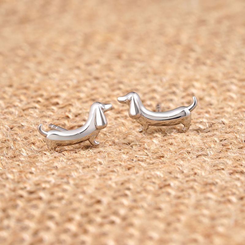 Dachshund Dog Stud Earrings
