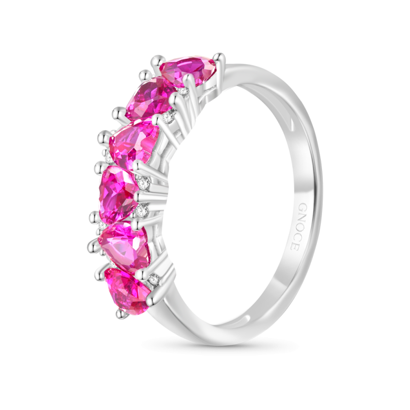 Heart Shape Pink Band Ring