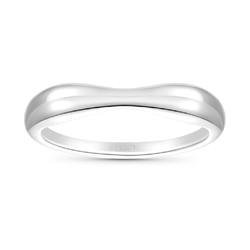 Curved Notched Band Ring