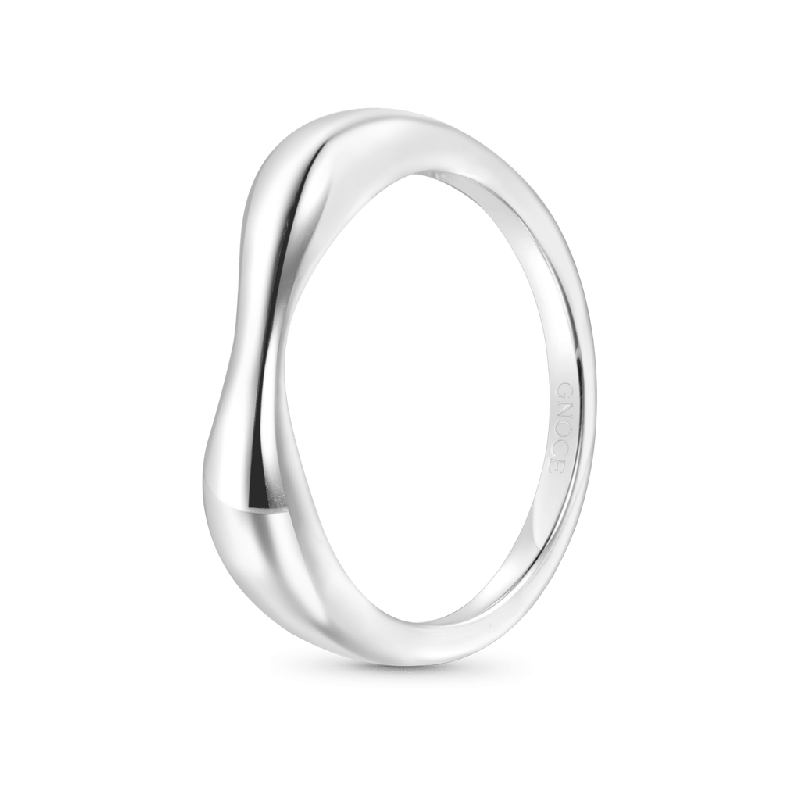Curved Notched Band Ring