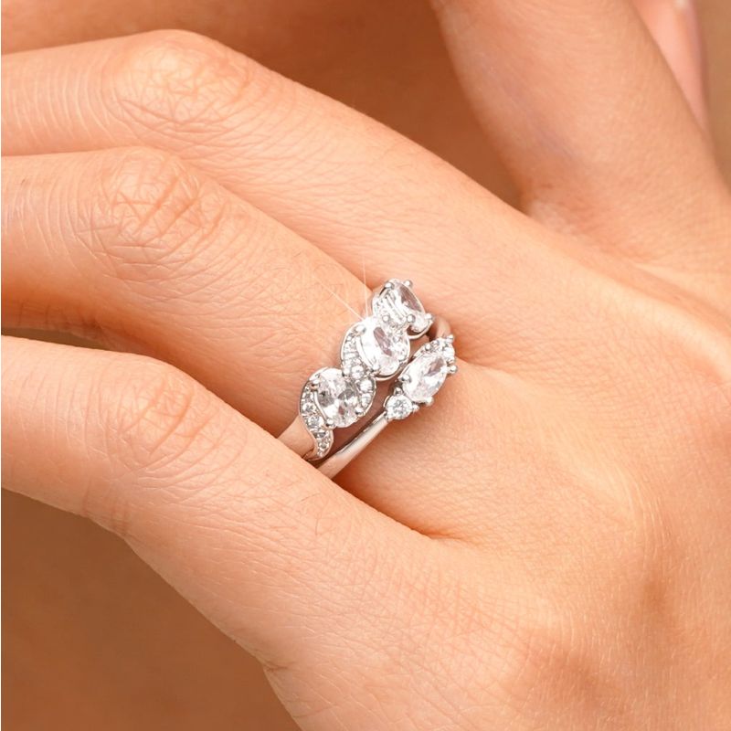 White Diamond Stackable Ring