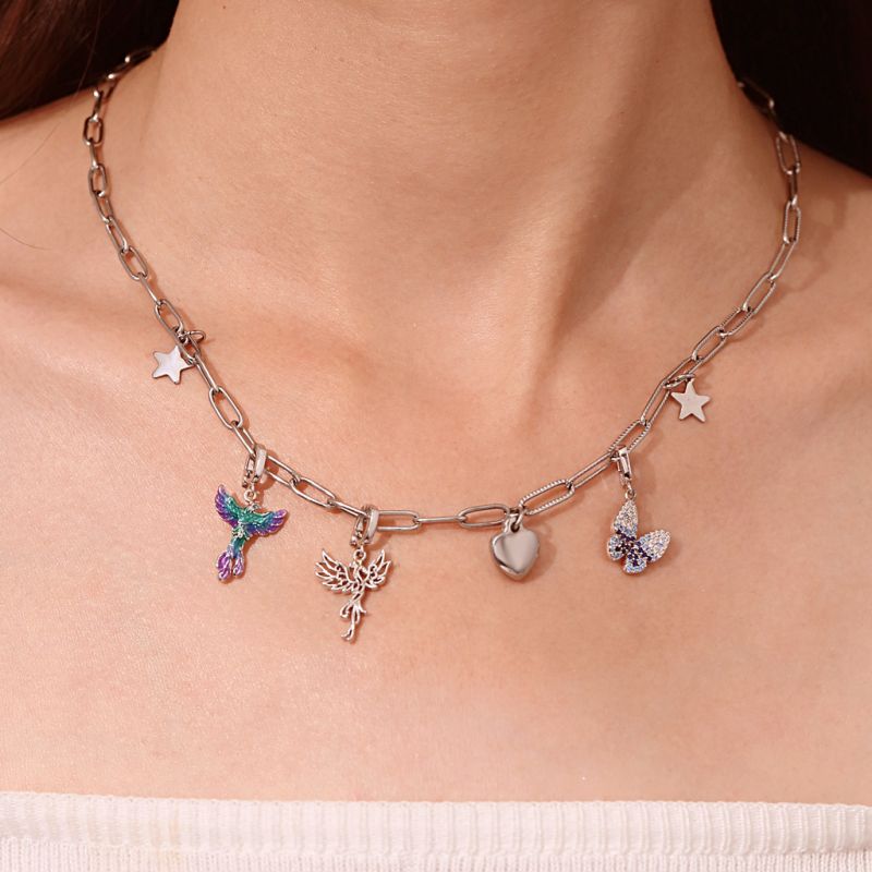 Blue Butterfly Clasp Clusters Charm