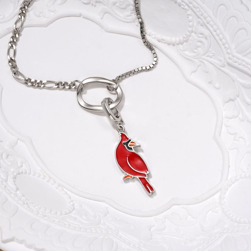 Red Parrot Clasp Clusters Charm