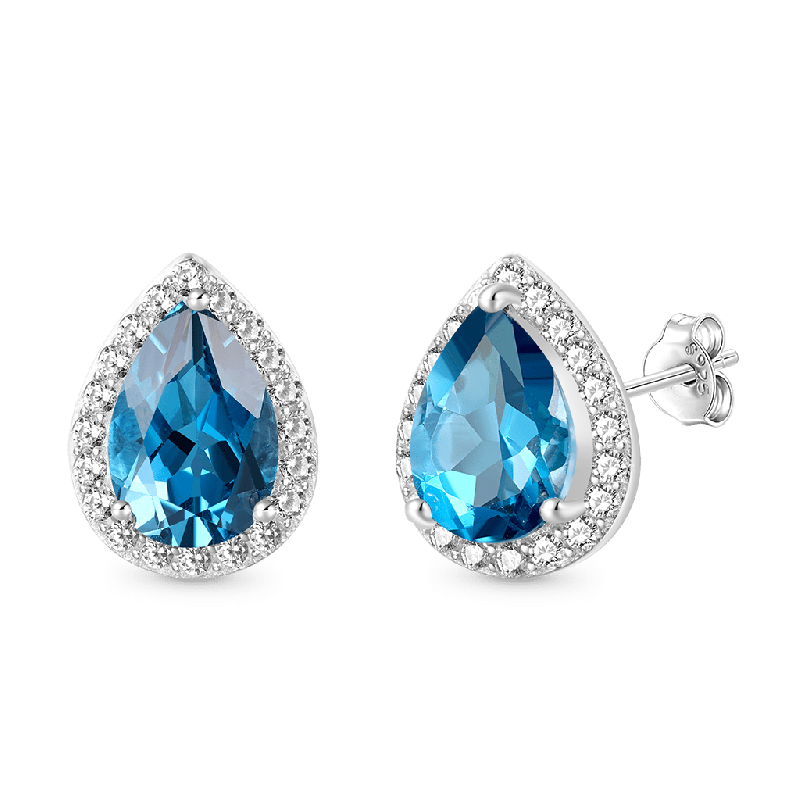 London Blue Topaz Stud Earrings