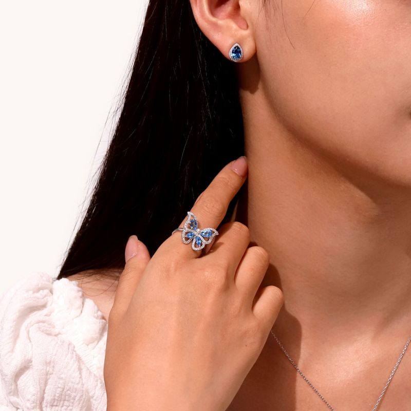 London Blue Topaz Stud Earrings