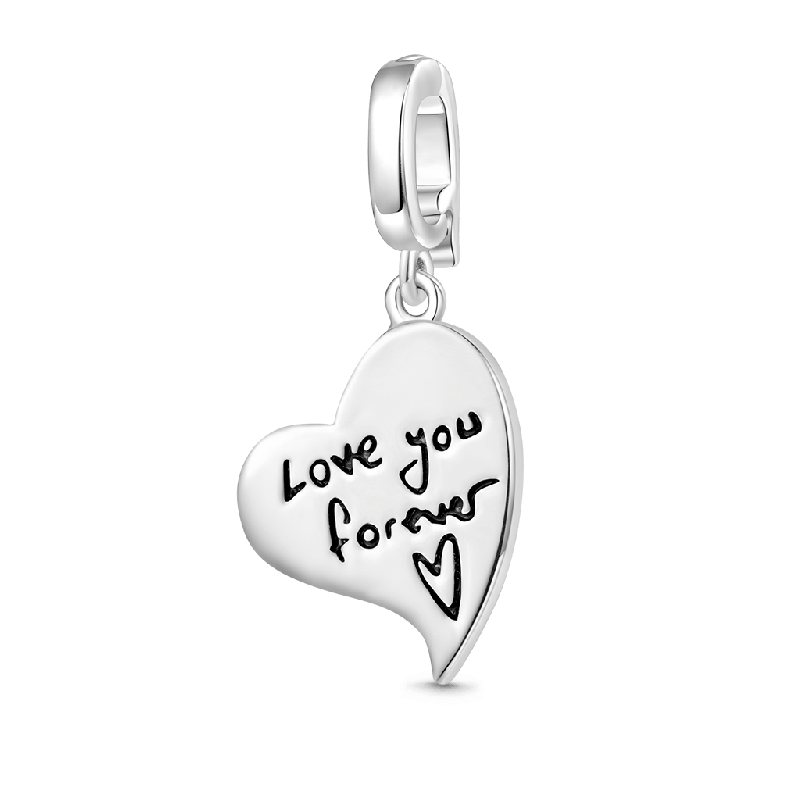 Heart Anniversary Clasp Clusters Charm