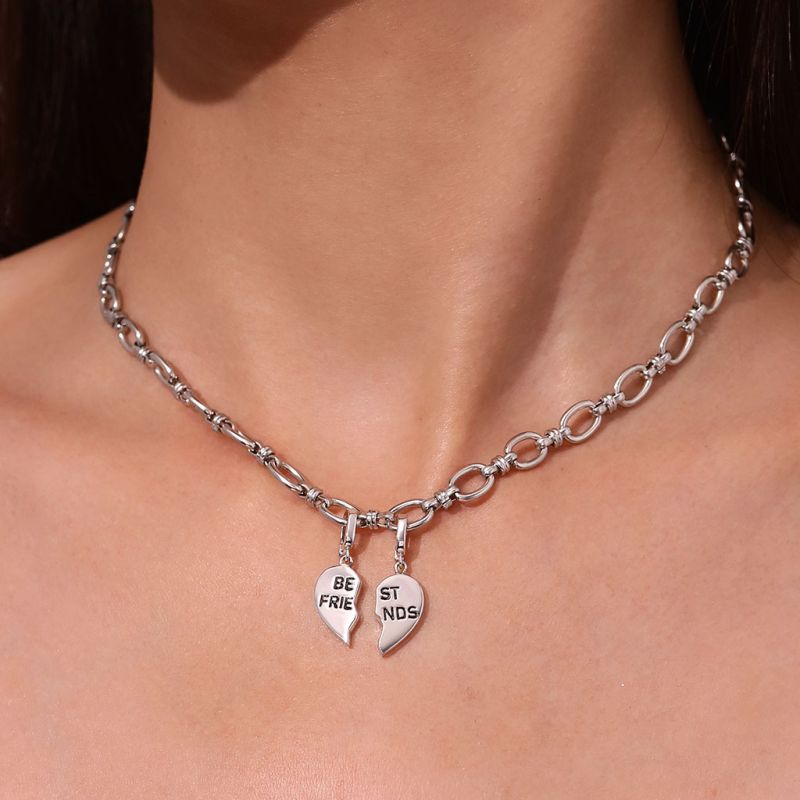 Best Friend Left Heart Clasp Charm