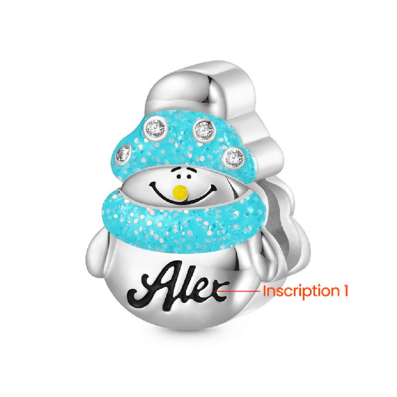 Christmas Snowman Wearing Scarf Charm