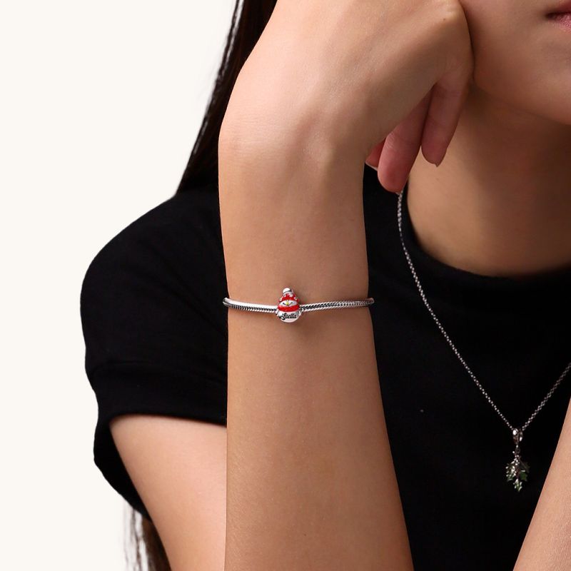 Christmas Snowman Wearing Scarf Charm
