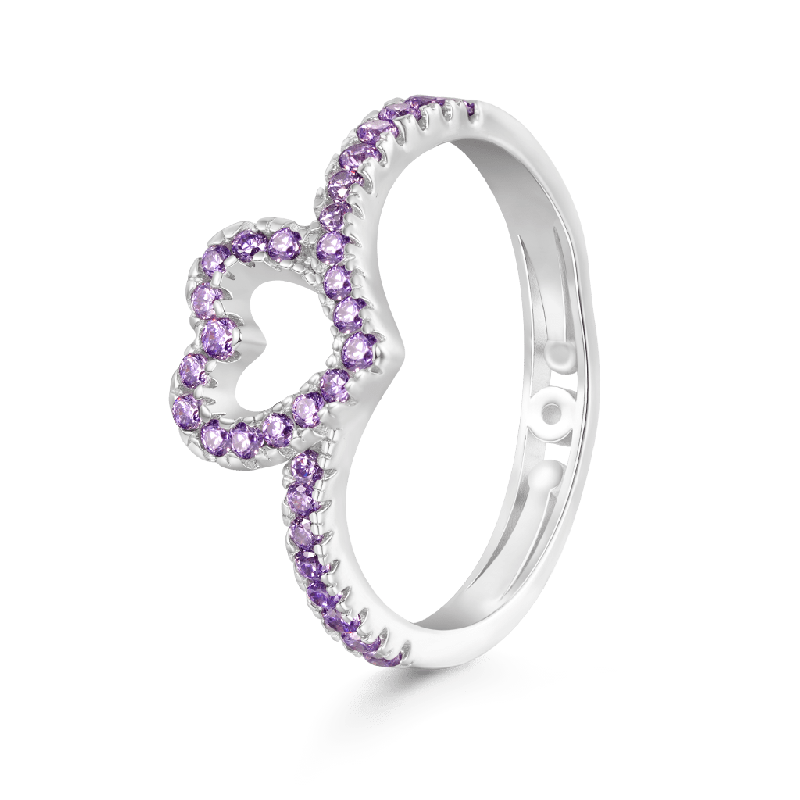Love Pavé Birthstone Band Ring