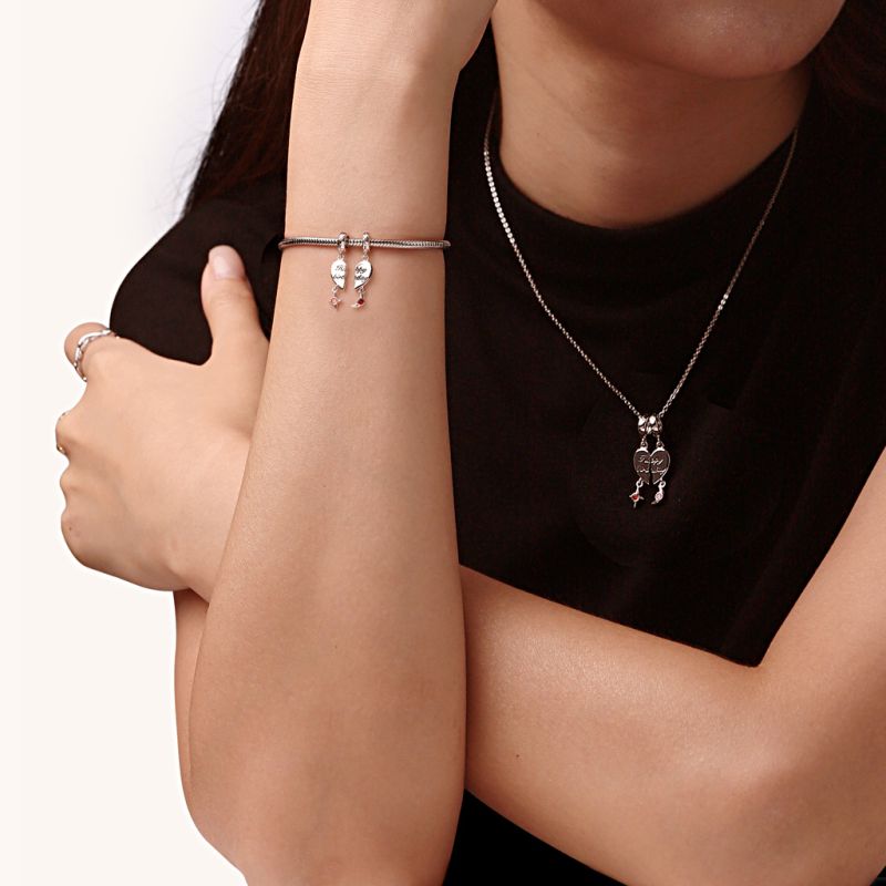 Love Engravable Name Double Pendant