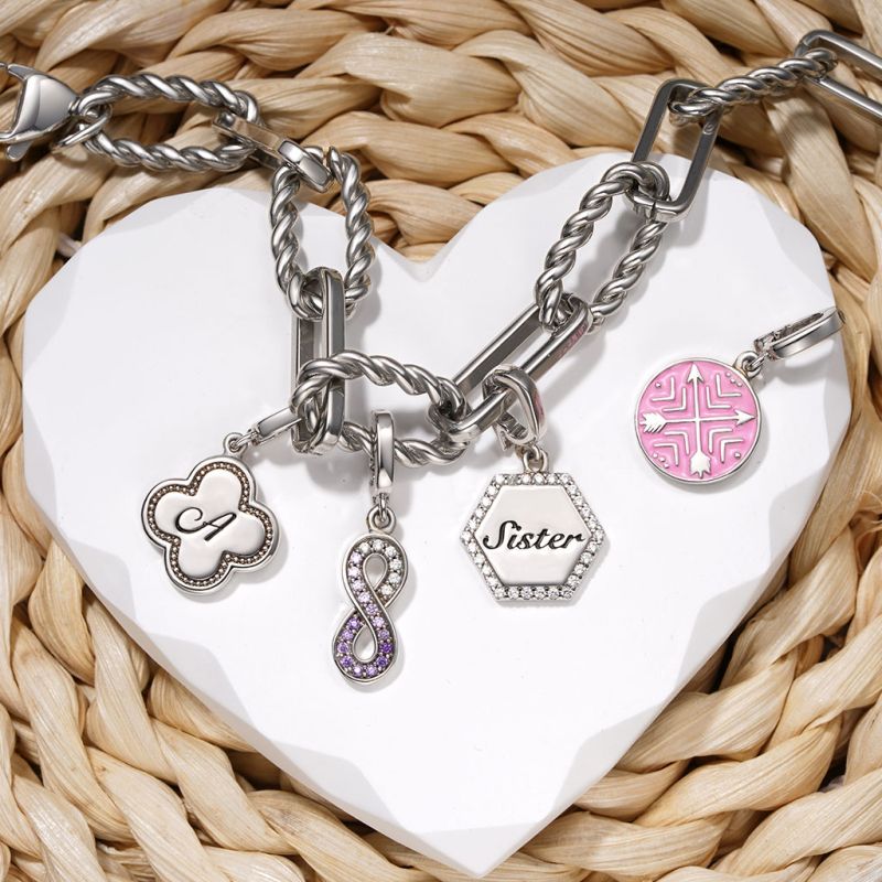 Infinity Love Clasp Clusters Charm