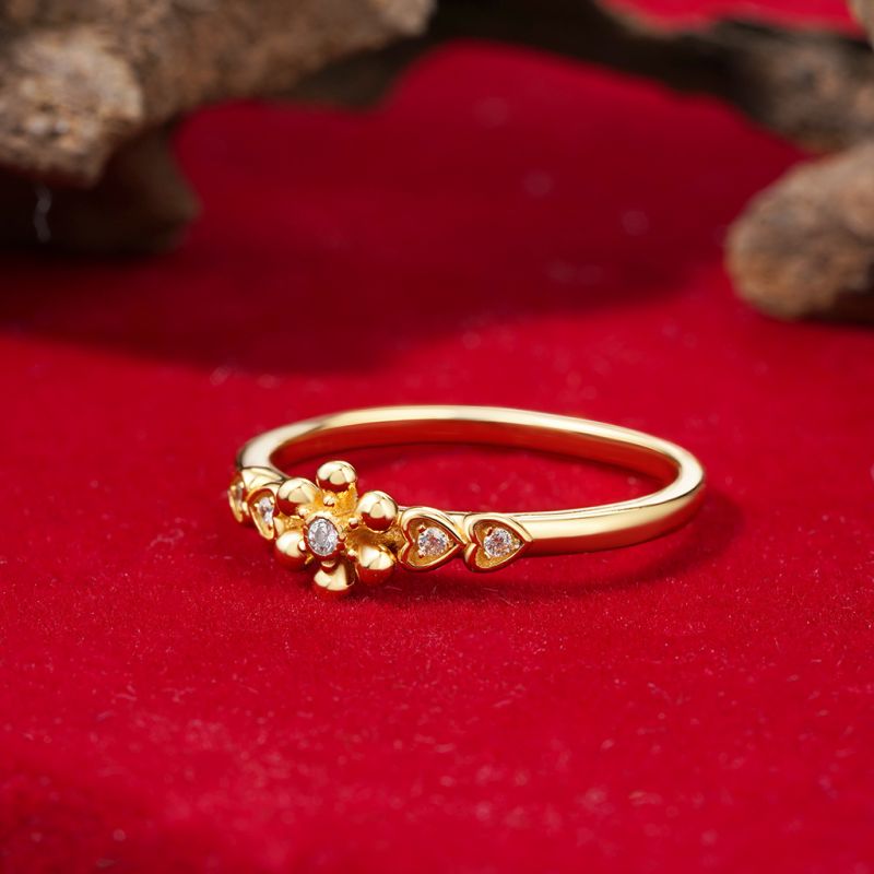 Flower Love Band Ring