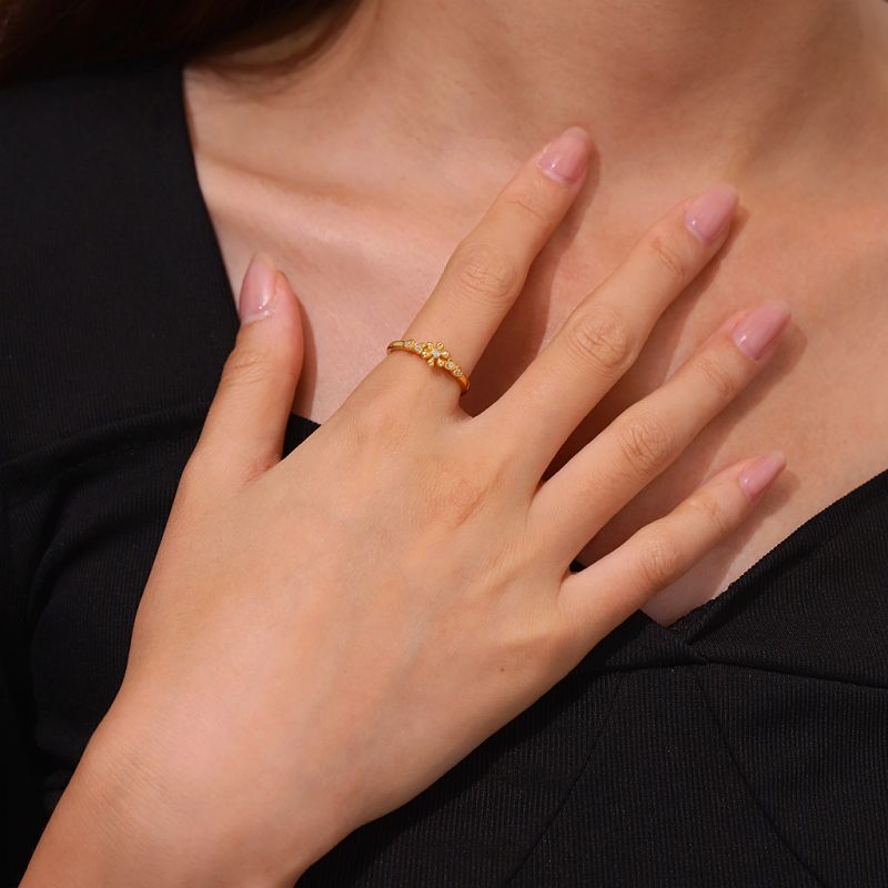 Flower Love Band Ring