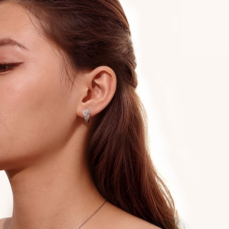 Angel Wing Hoop Earrings