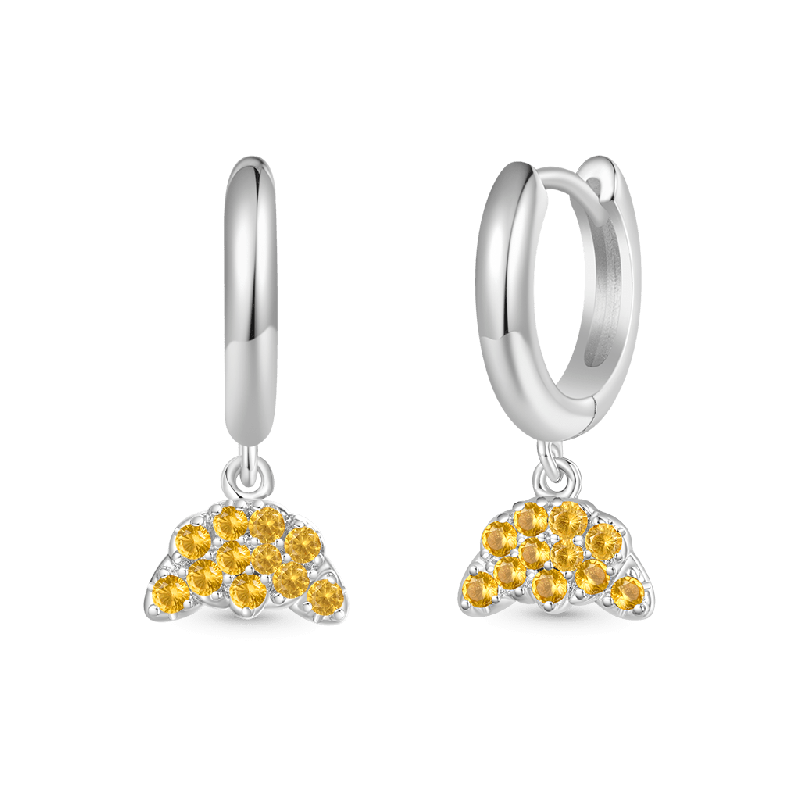 Croissant Bread Hoop Earrings