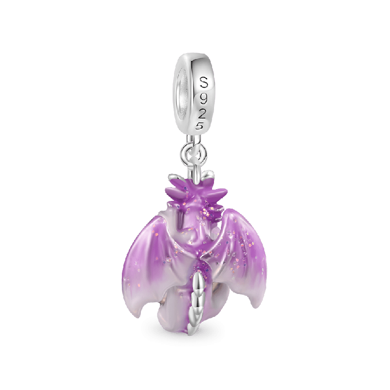Fantasy Forest Purple Dragon Pendant