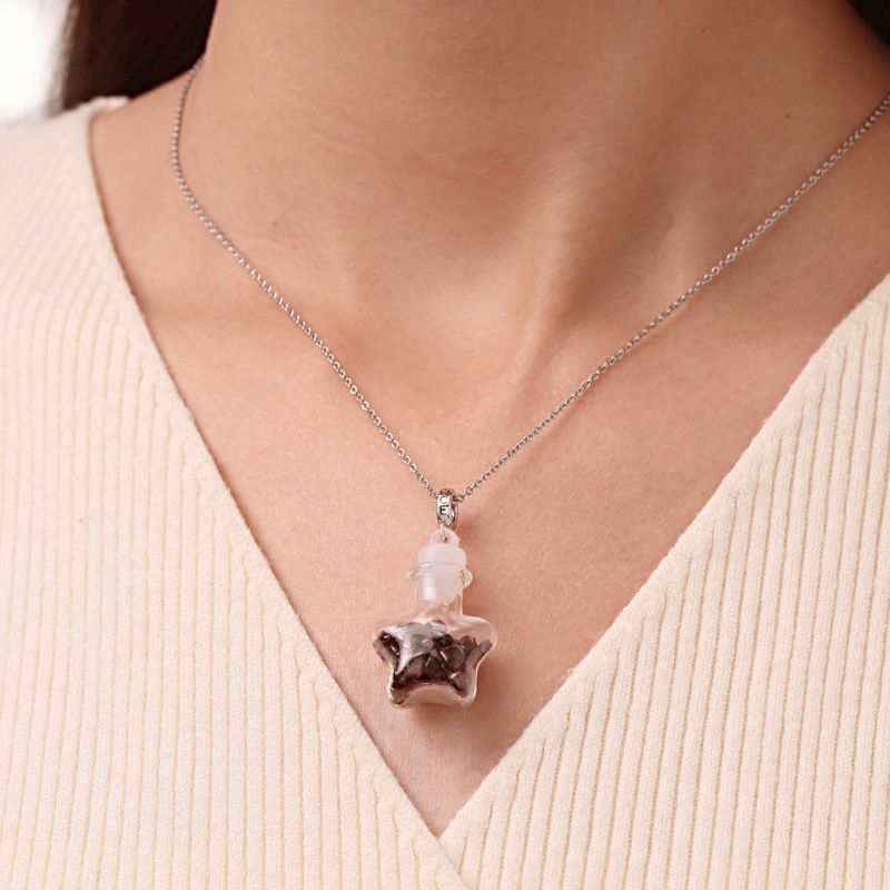 Natural Garnet Star Bottle Pendant