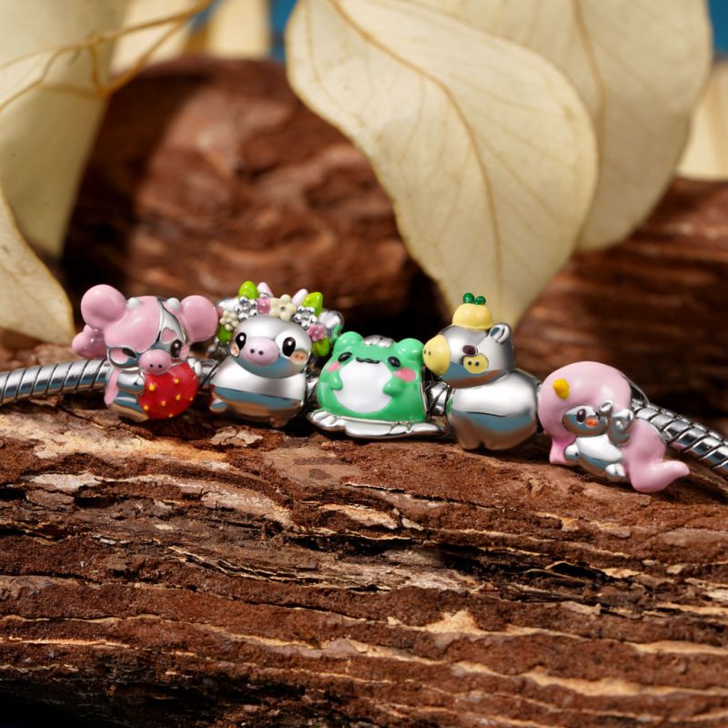 Peach the Strawberry Cow Charm