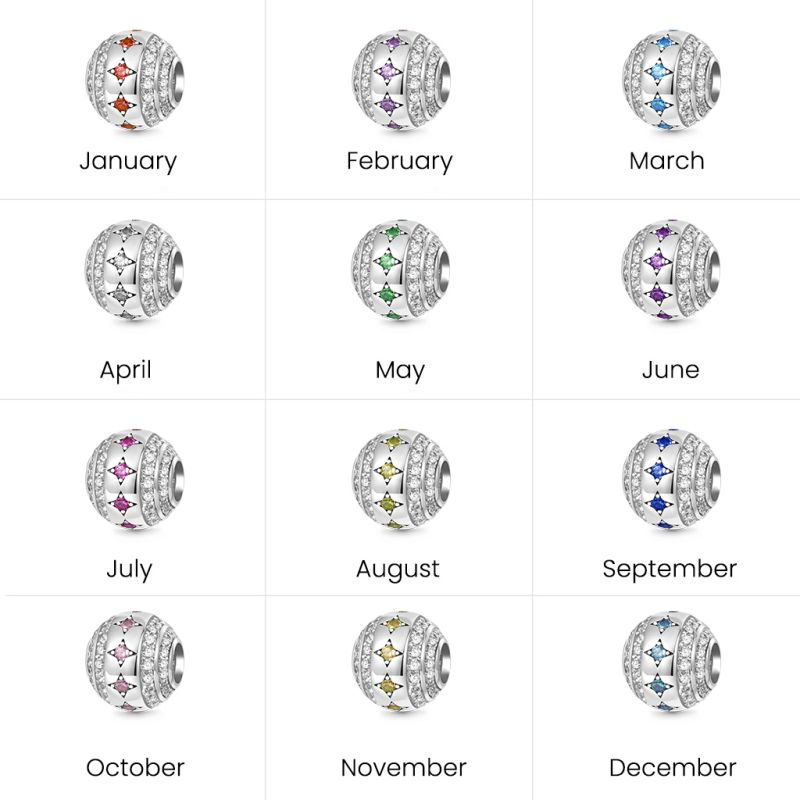 Stars Birthstone Charm