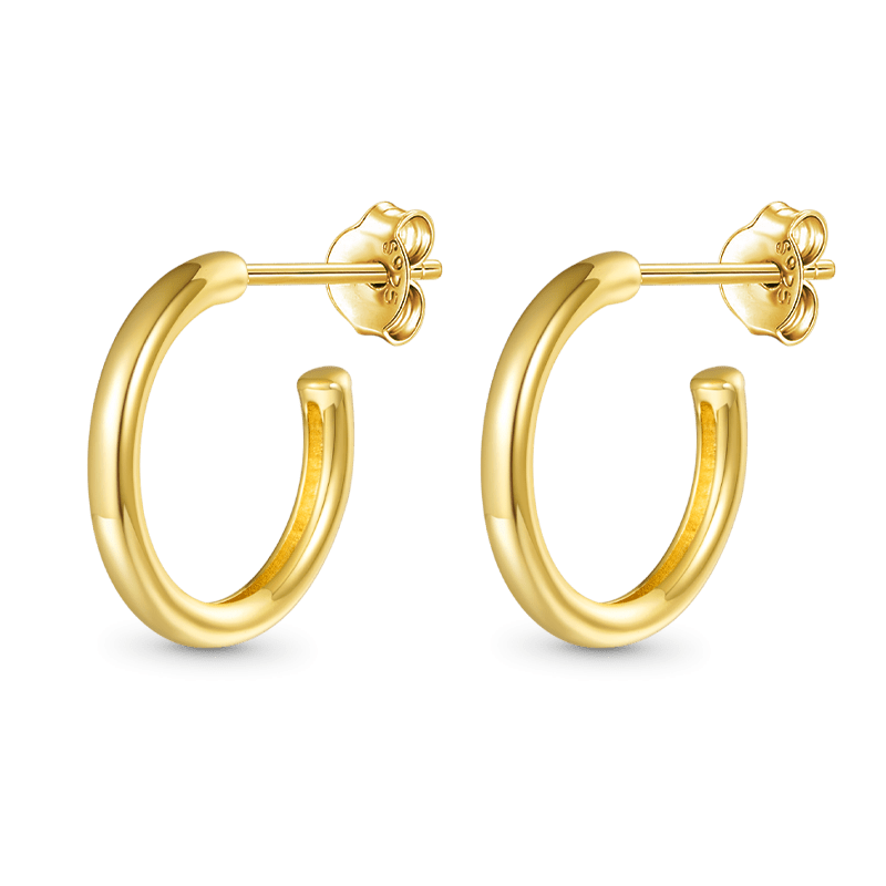 Round Tube Hoop Earrings