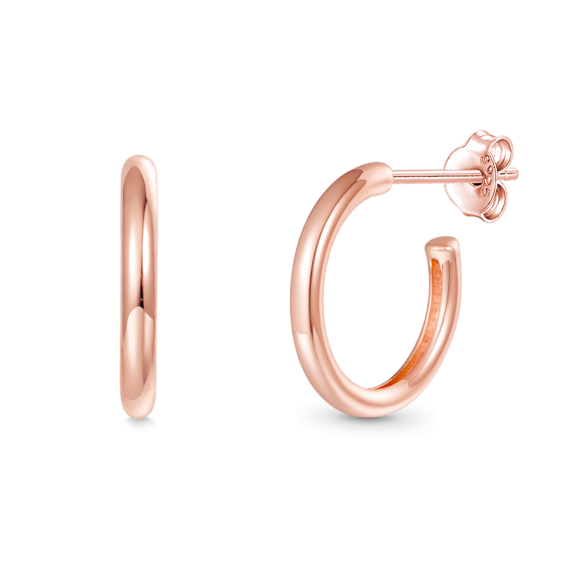 Round Tube Hoop Earrings
