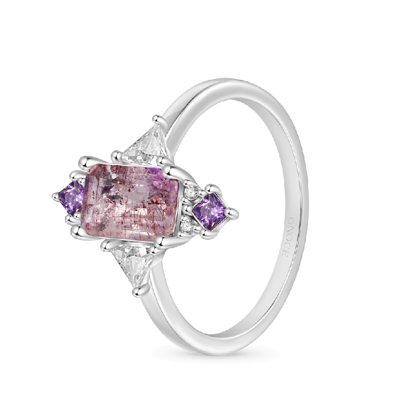 Purple Square-cut Ring