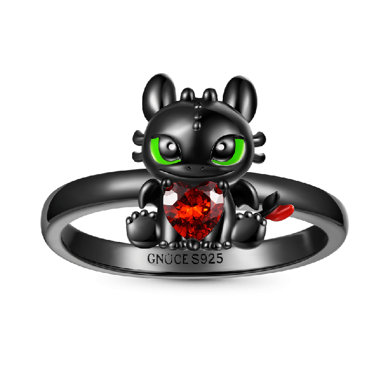 Toothless Embraces Heart Ring