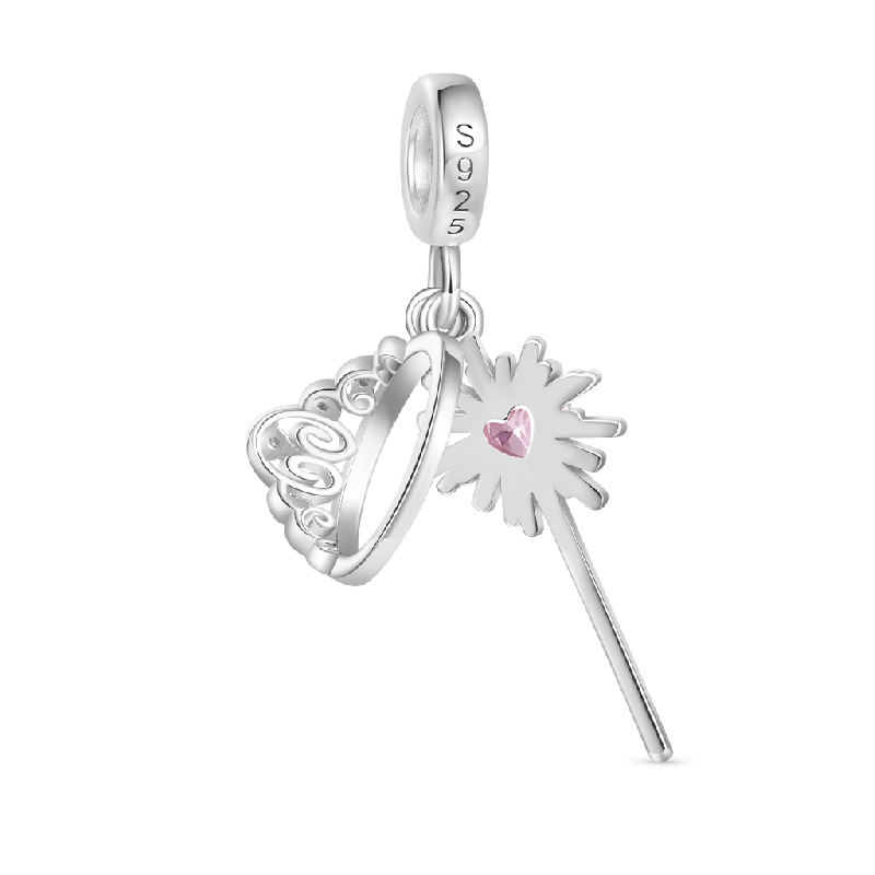 Wicked Glindas Crown & Wand Pendant