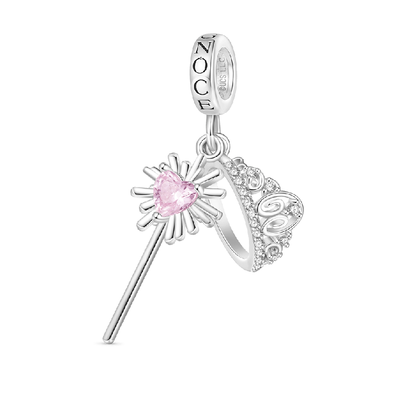 Wicked Glindas Crown & Wand Pendant
