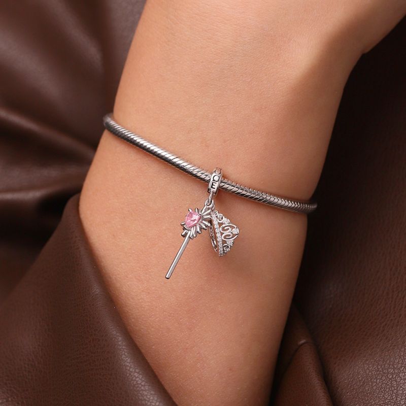 Wicked Glindas Crown & Wand Pendant