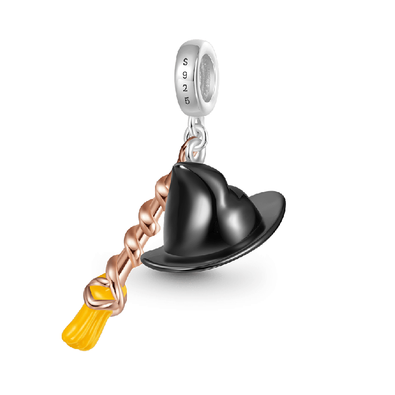 Wicked Elphabas Hat & Broom Pendant