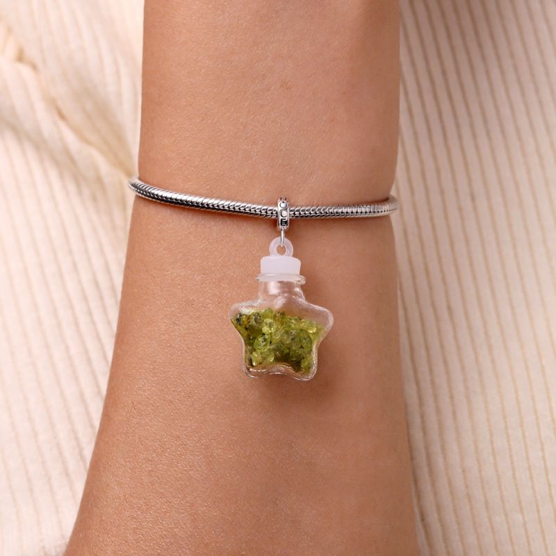 Peridot Star Bottle Pendant