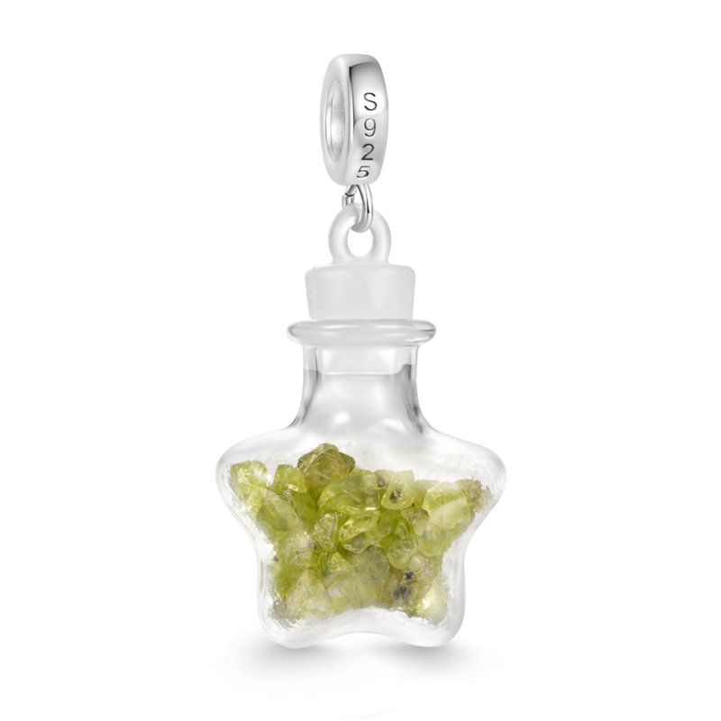 Peridot Star Bottle Pendant