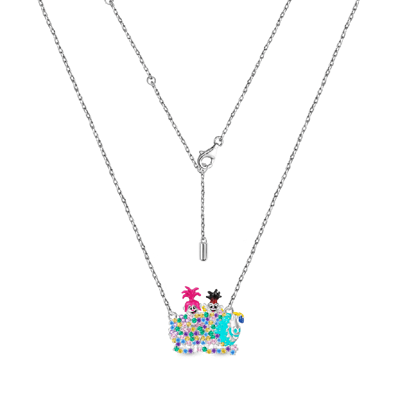 Trolls Queen Poppy & Barb Necklace
